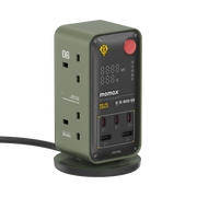 Momax 1-Charge Work Flow PD35W -Outlet Digital Display Power Tower with USB