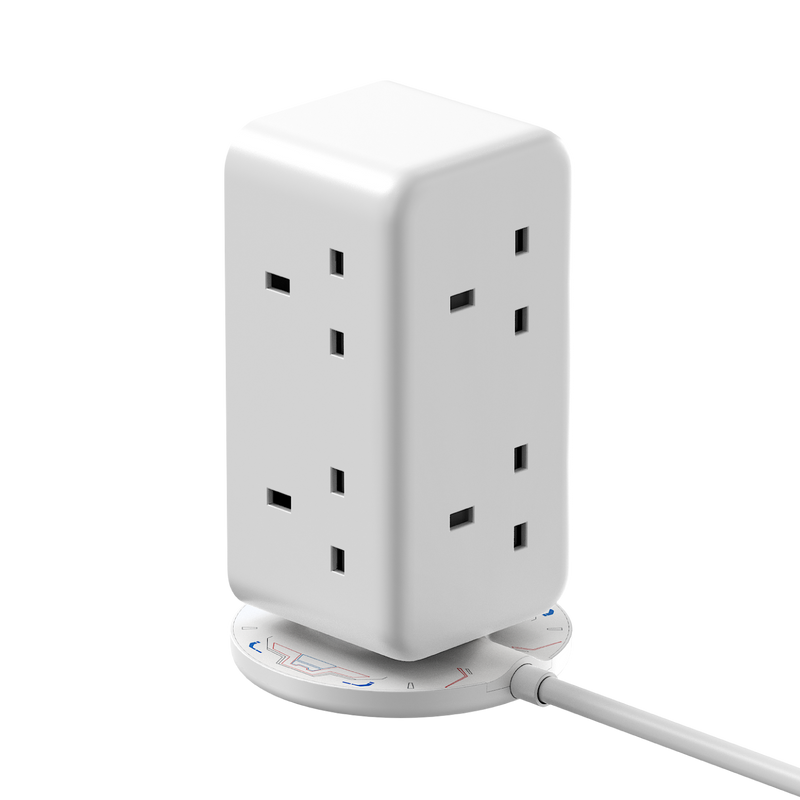Momax 1-Charge Work Flow PD35W 2A3C 6-Outlet Digital Display Power Tower with USB