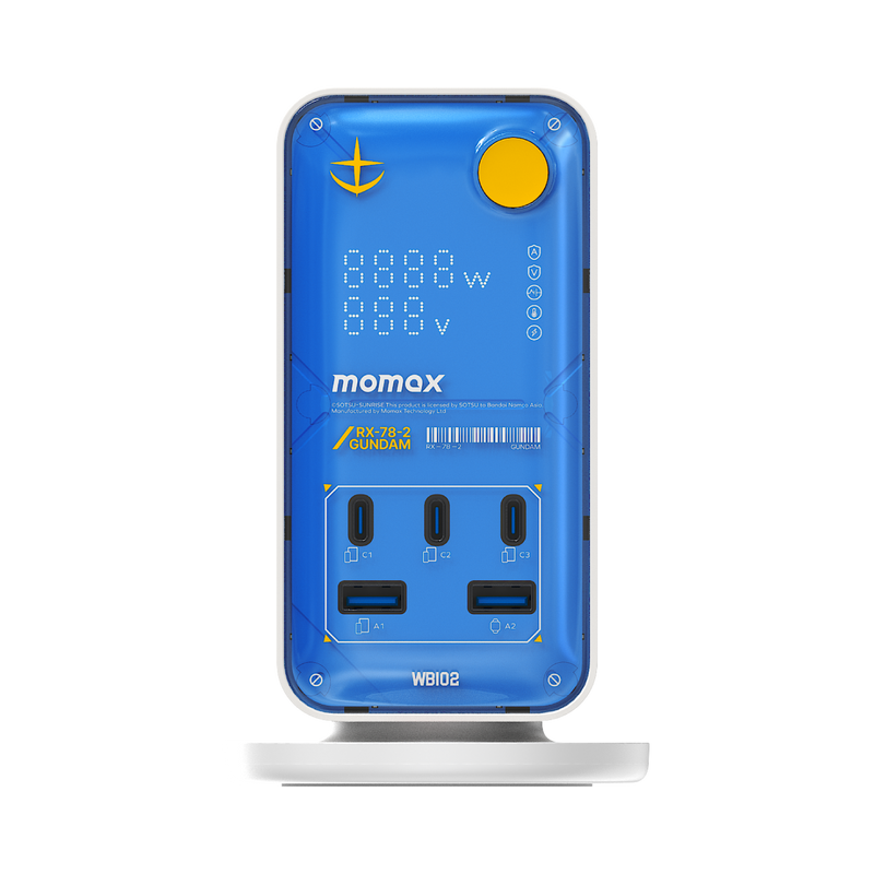 Momax 1-Charge Work Flow PD35W 2A3C 6-Outlet Digital Display Power Tower with USB