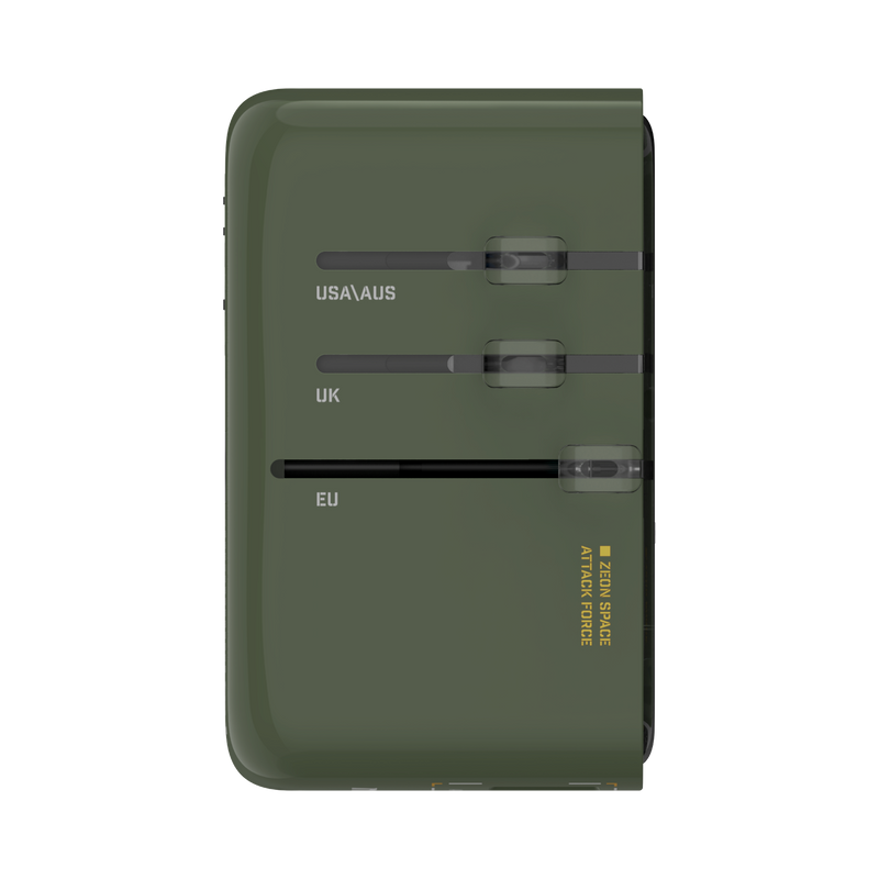 Momax 1-World Flow AC Travel Adapter 4 Port (35W) with Built-in USB-C Cable