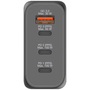 VERBATIM 4端口100W PD 3.0 & QC 3.0 GaN旅行充電器 #66967