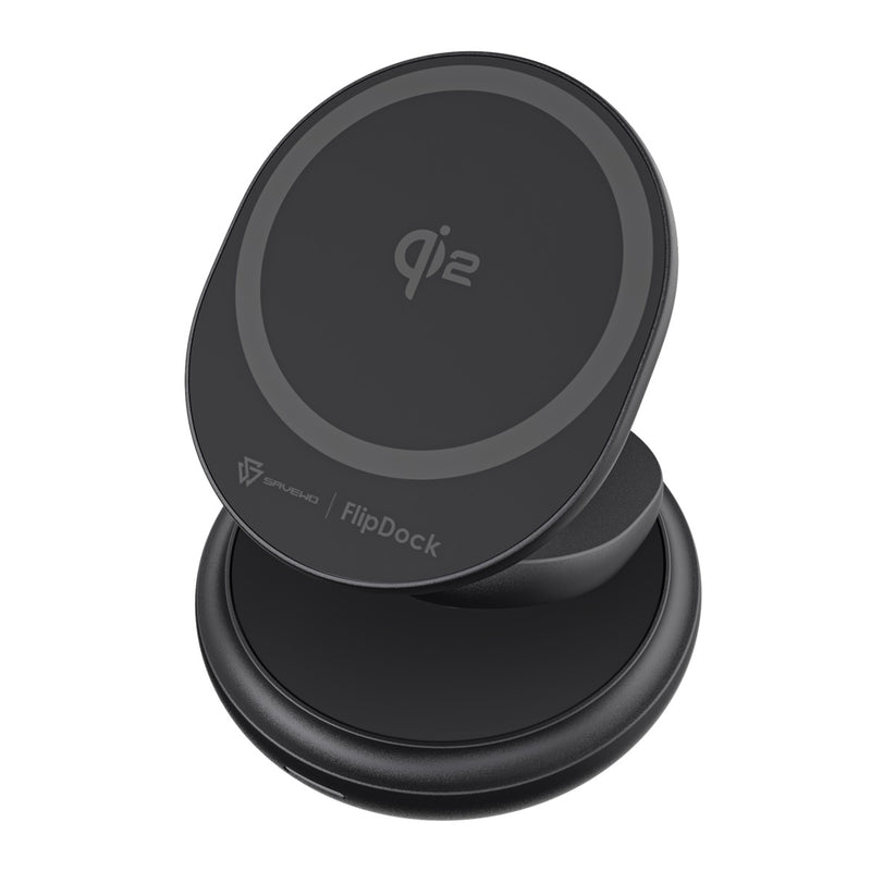 SAVEWO FlipDock Qi2 三合一磁吸摺疊旋轉無線充電座