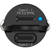 VERBATIM 2端口45W Type C PD 3.0迷你車用充電器  #66883