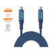 First Champion FIRST CHAMPION USB 3.2 Gen 1 Type-C 至 Type-C Cable, 240W, 尼龍編織 130cm (藍)