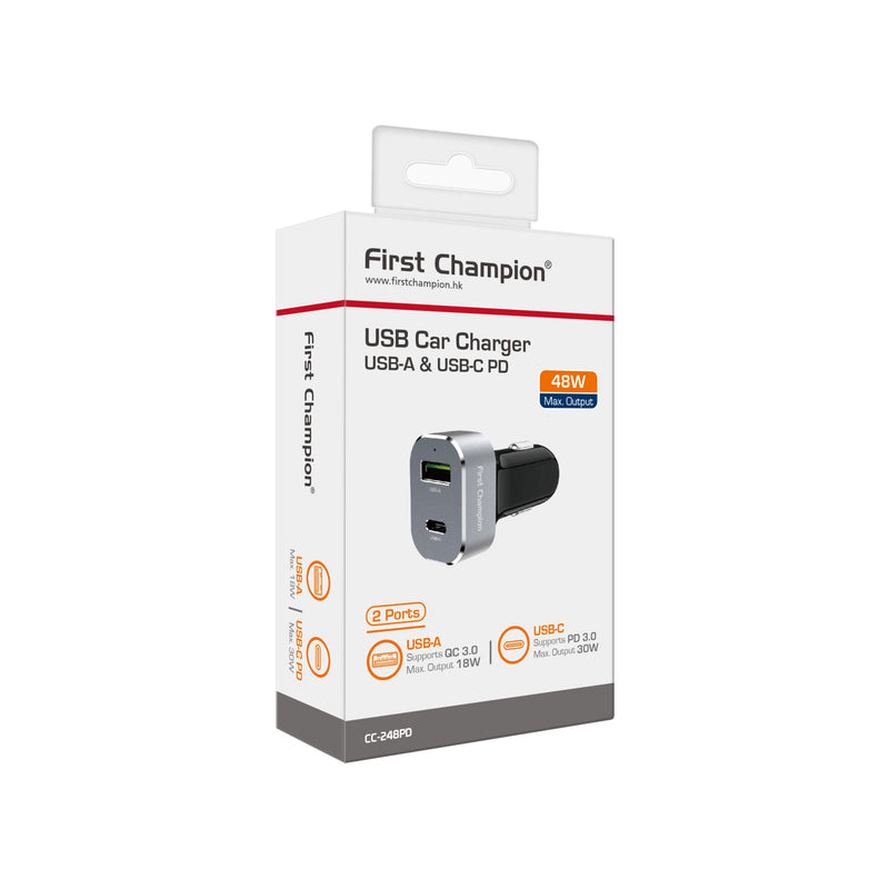 First Champion USB Car Charger 48W