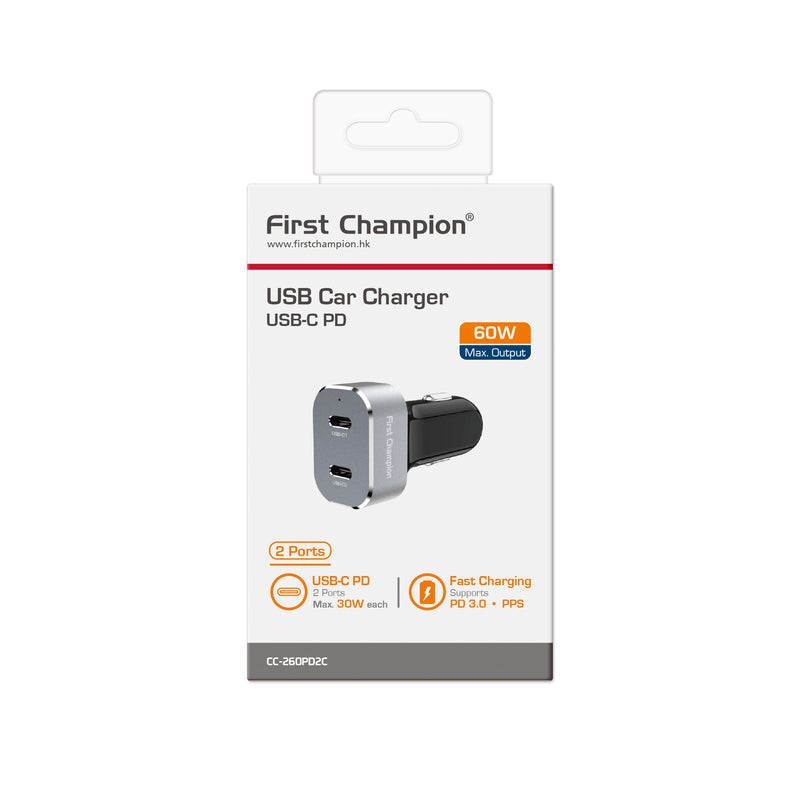 First Champion USB Car Charger 60W