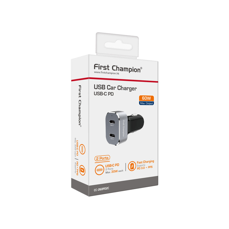 First Champion USB Car Charger 60W