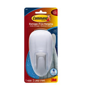 Command Jumbo Bathroom Hook, Holds 3.4 kg (17600B)