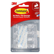 Command Small Clear Cord Clips (17302)