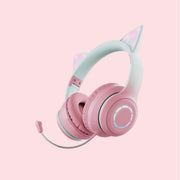 OTHERS Bluetooth LED light headset Head-mounted cat ear