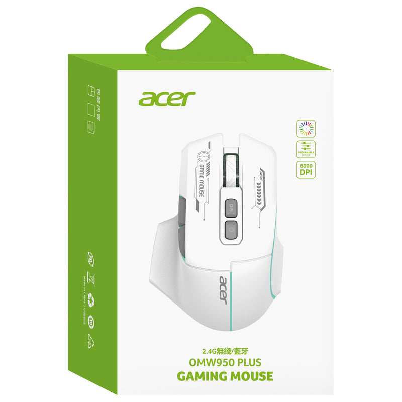 ACER OMW950+ 8000DPI Bluetooth 2.4G Gaming Mouse