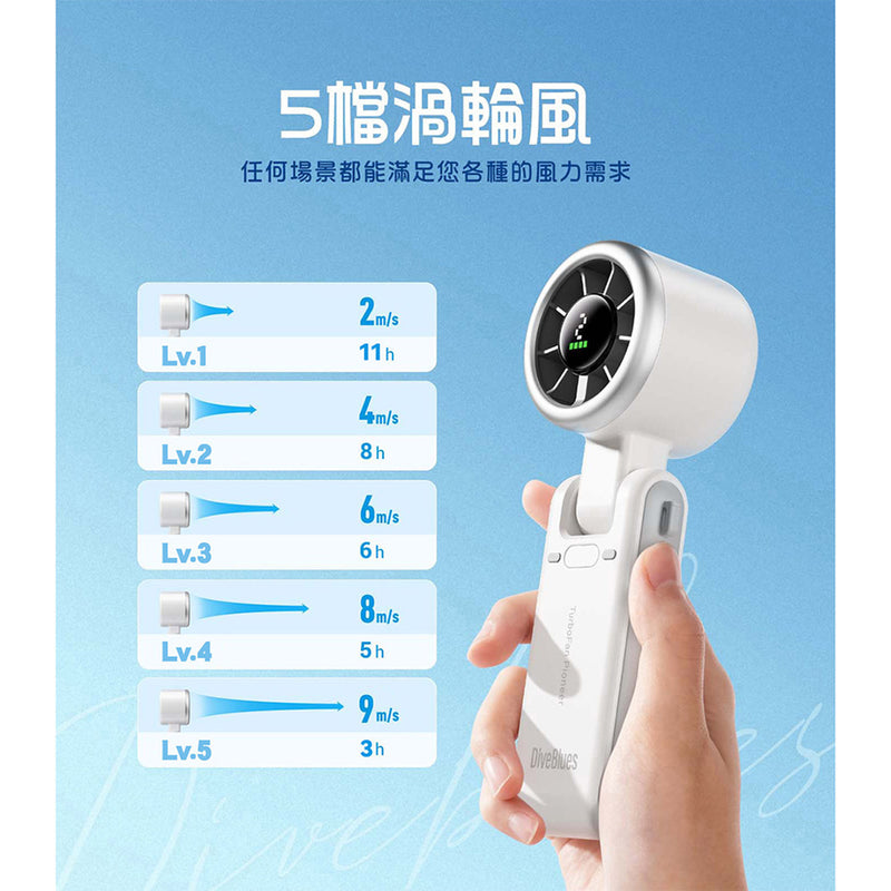 Diveblues Foldable Portable Turbo High Speed Fan 2.0