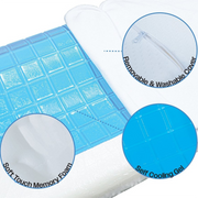 AIDAPT Cooling Gel Comfort Memory Foam Contour Pillow with Removable Soft Velvet Cover