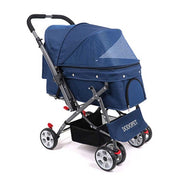 Dodopet Two-way pushing four-wheel folding dog trolley (pet weight: 25kg)