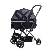 Dodopet Advanced Tall Four-Wheel Folding Reflective Dog Trolley (Pet Weight: 25kg)