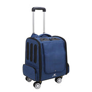 Dodopet Dual-purpose Rucksack Trolley Four-Wheel 360-degree Rotation (Blue) (Pet Weight: 10kg)