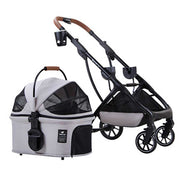 Dodopet DODOPET Aluminum Cart Basket Split Type High-rise Folding Pet Cat and Dog Trolley (Pet Weight: 20kg)