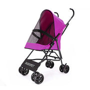 Dodopet Lightweight Four-Wheel Folding Small Dog Trolley (Purple) (Pet Weight: 10kg)