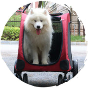 Dodopet DODOPET Large Dog Four-Wheel Folding Dog Trolley (Pet Weight: 70kg)