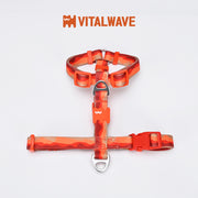 VITAL WAVE Gradient Peaks H-shaped Pet Chest Strap-ORANGE(M）