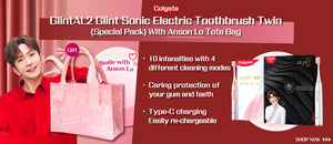 ElecBoy | Colgate GlintAL2 Glint Sonic Electric Toothbrush Twin (Special Pack) With Anson Lo Tote Bag