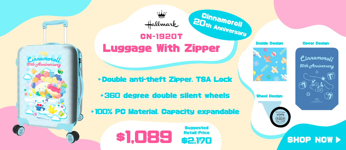 ElecBoy｜HALLMARK Cinnamoroll 20th Anniversary CN-1920T Luggage With Zipper
