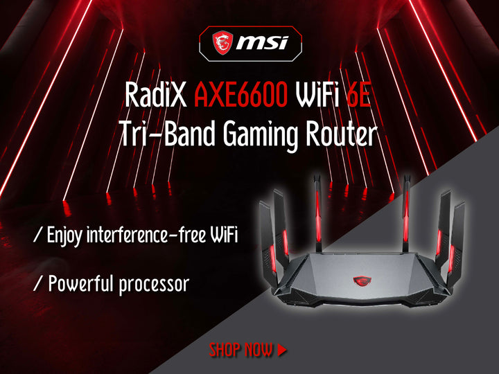 ElecBoy | MSI RadiX AXE6600 WiFi 6E Tri-Band Gaming Router