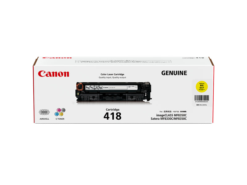 CANON 佳能 Cartridge 418黃色 碳粉