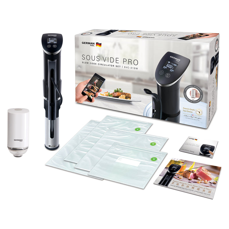 GERMAN POOL SVC-313W Sous Vide Pro Slow Cook Circulator Deluxe Set (Wi-Fi Control)