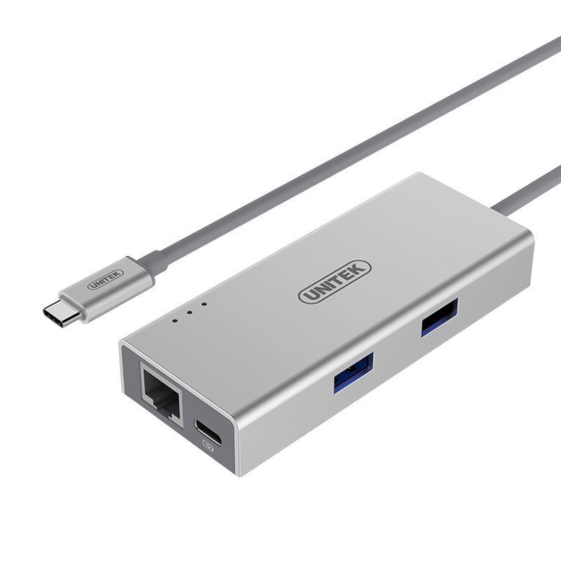 UNITEK Y-9106 USB3.1 Type-C Aluminium Multiport Hub with Power Delivery