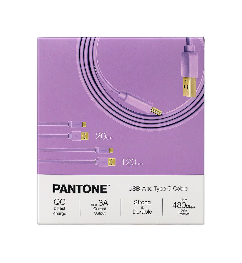Pantone 20cm + 120cm Gold platted Typc C to Type A Cable