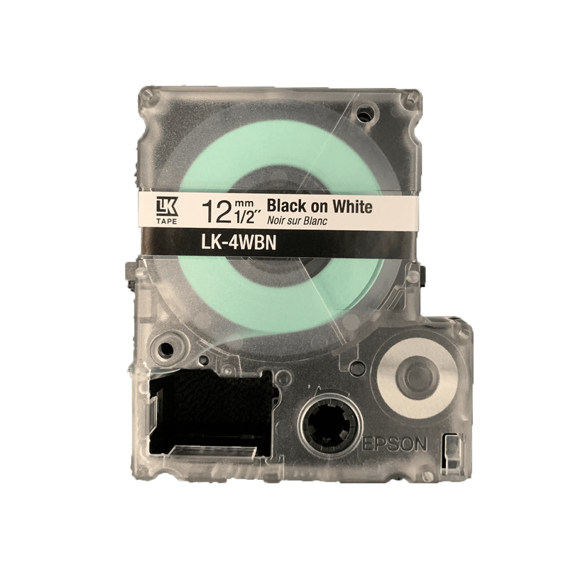 EPSON LK-4WBN (Black on White) Label Tape