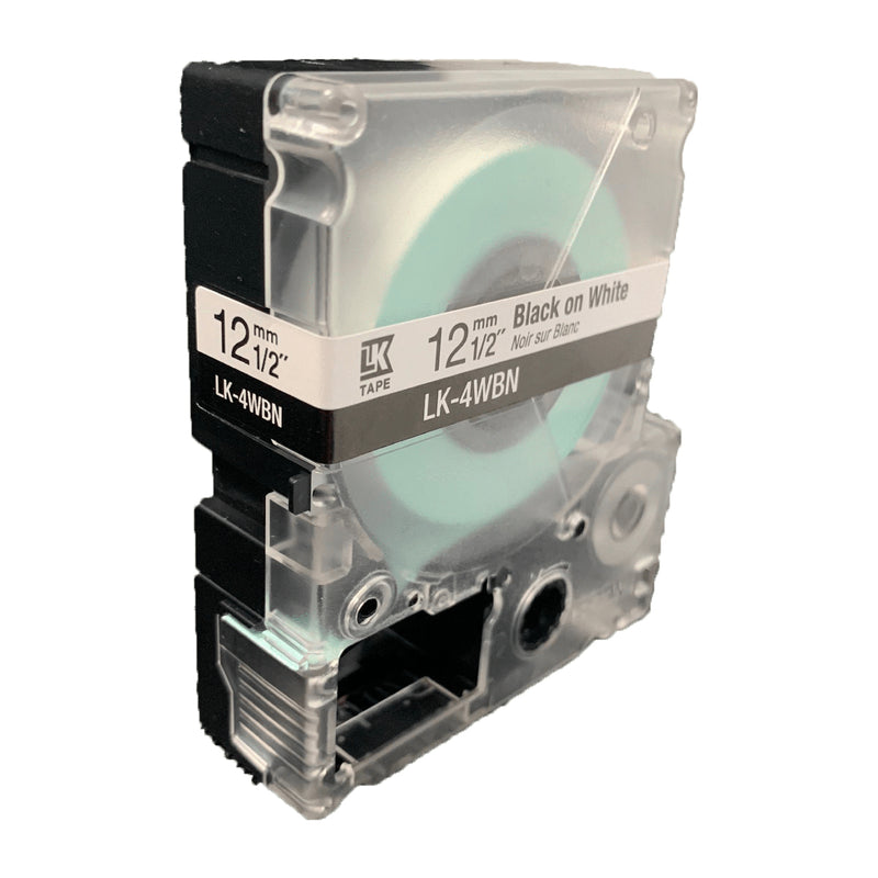 EPSON LK-4WBN (Black on White) Label Tape