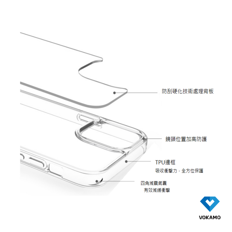 VOKAMO Sdouble iPhone12 Pro Max dual-material anti-scratch Mobile Phone Case