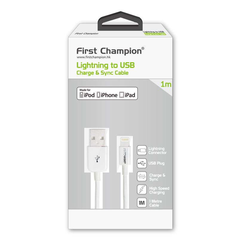 First Champion MFi Lightning Cable 1M LT-D20