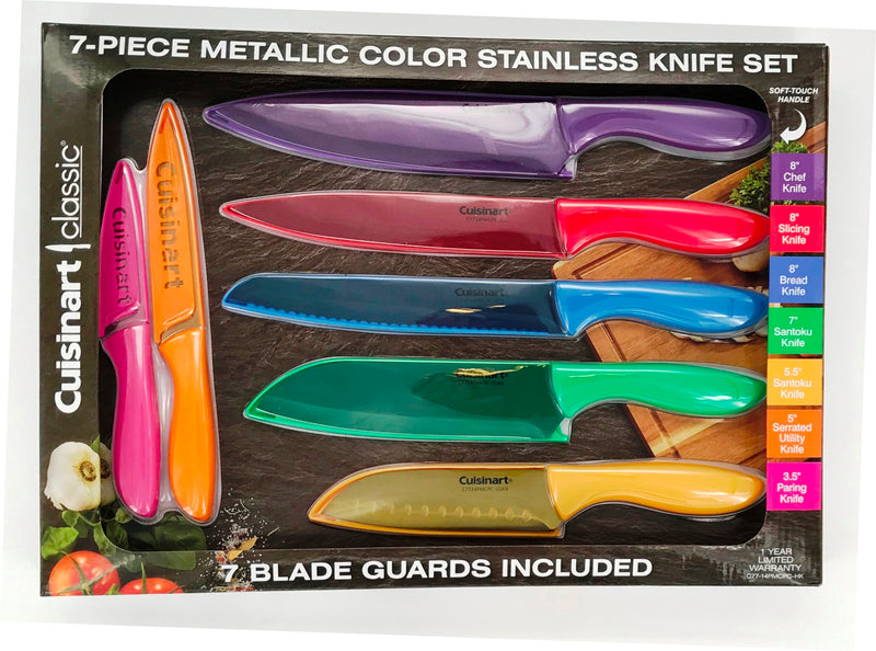 CUISINART C77-14PMCPC-HK 7-piece metallic color stainless knife set