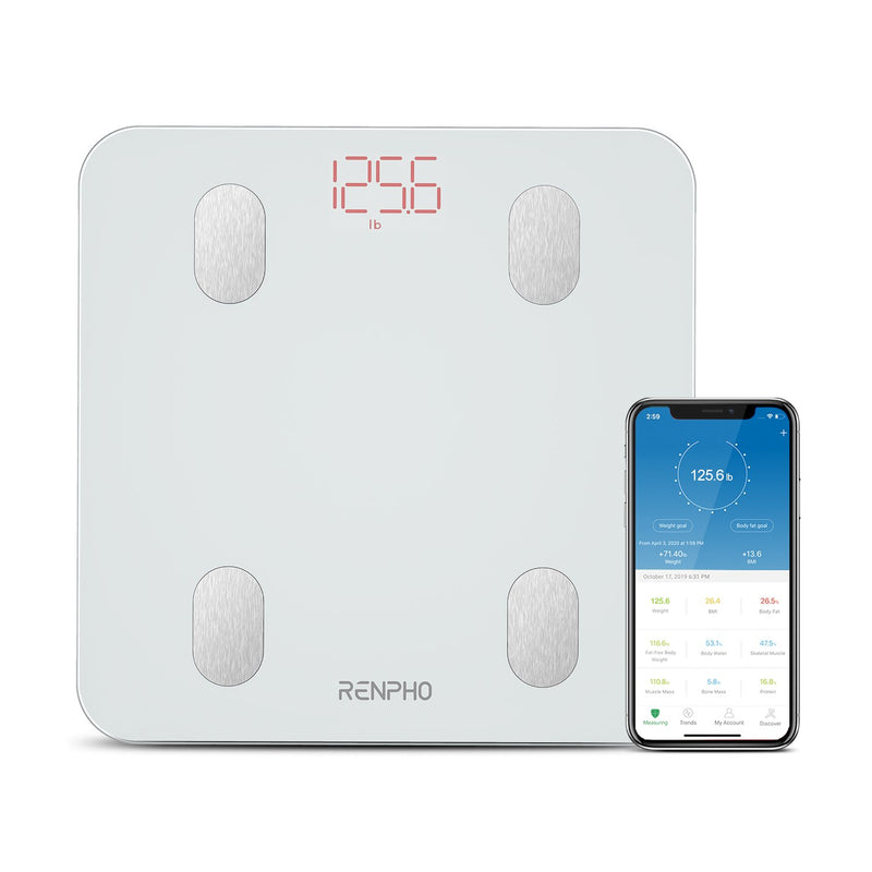 RENPHO Smart Body Fat Scale - Basic - Add On Price $148 (White only)