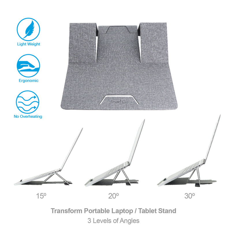 SmartGo Transform Portable Laptop/Tablet Stand (3 Angles)