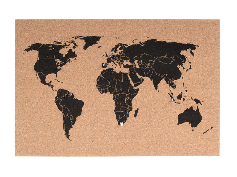 PT, Corkboard World Map