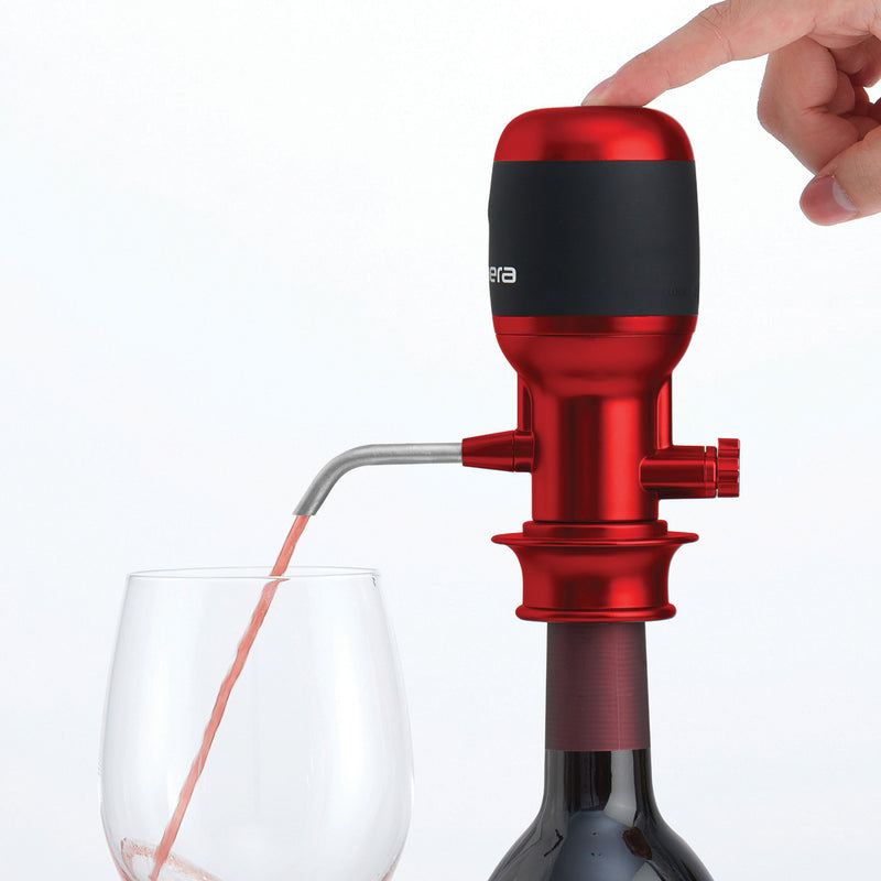 VINAERA Pro Adjustable Electronic Wine Aerator Professional Edition MV7 + Ah-So Foil Cutter Two-Prong Cork Puller Bundle