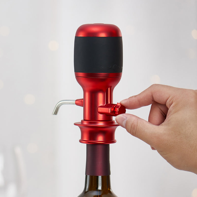 VINAERA Pro Adjustable Electronic Wine Aerator Professional Edition MV7 + Ah-So Foil Cutter Two-Prong Cork Puller Bundle