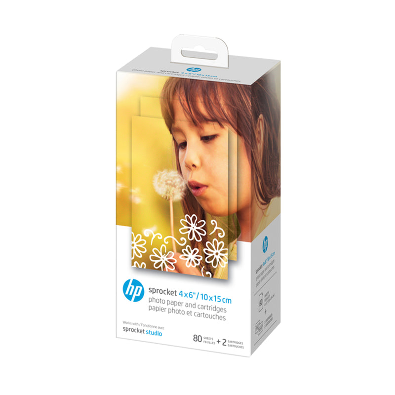 HP 惠普 Sprocket Studio 4R熱昇華相紙和墨盒 (HPISC80)