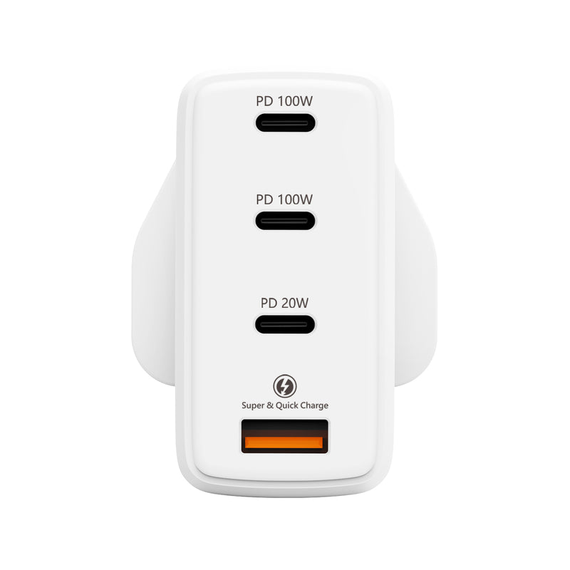 in & out io-120W GaN 120W 4輸出快速充電器