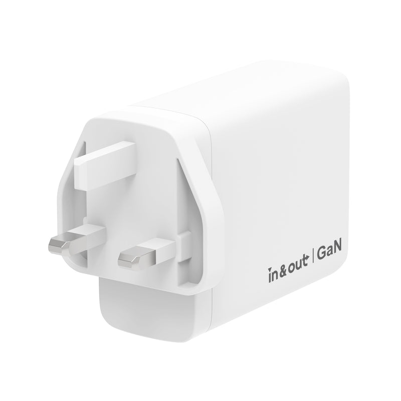 in & out io-120W GaN 120W 4輸出快速充電器