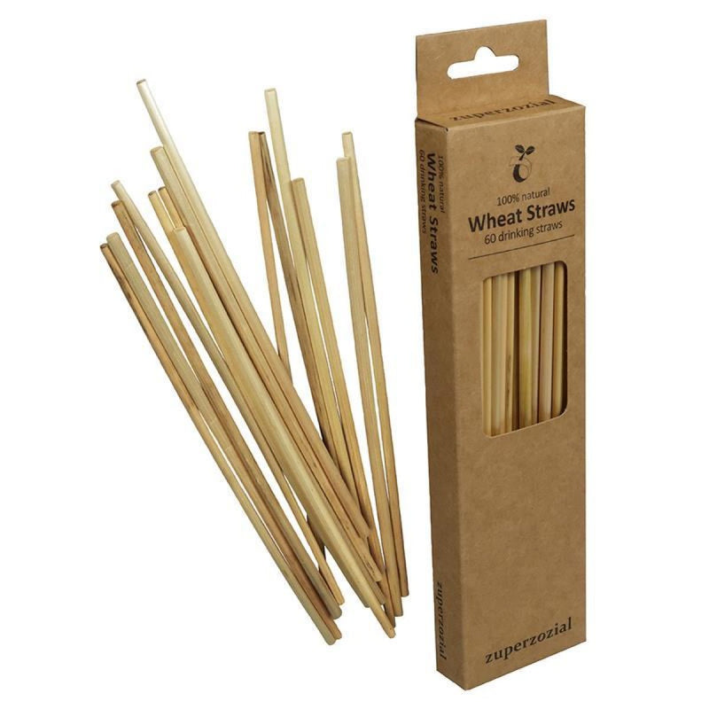 Zuperzozial Compostable Wheat Straws (60pcs)