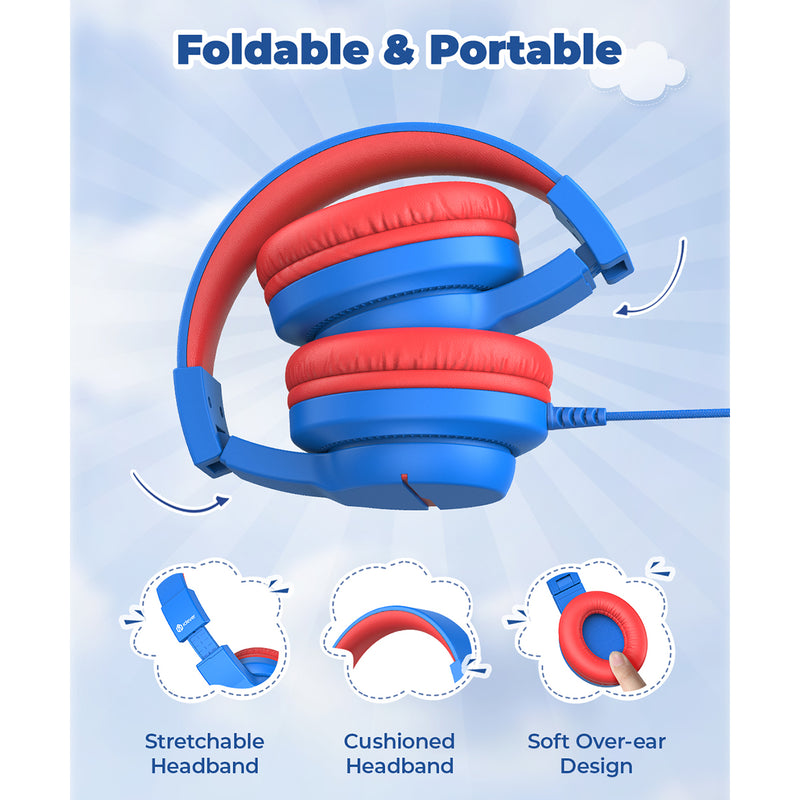 iClever HS19 Foldable Wired Kids Headphones