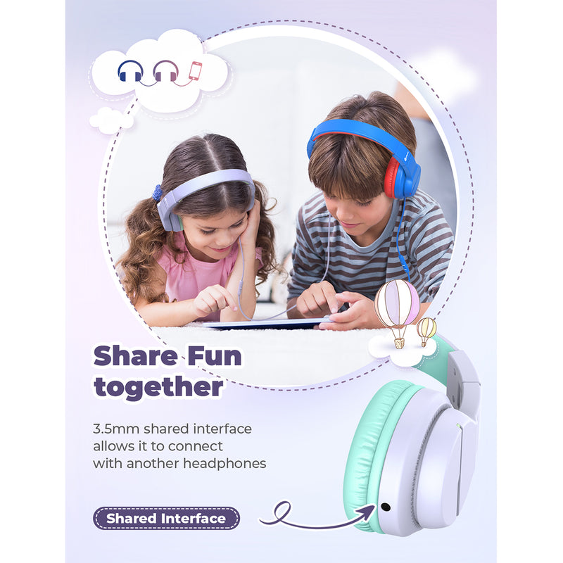 iClever HS19 折疊式有線兒童耳機