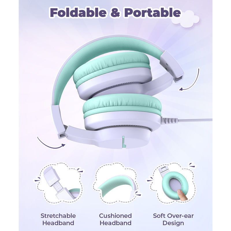 iClever HS19 Foldable Wired Kids Headphones