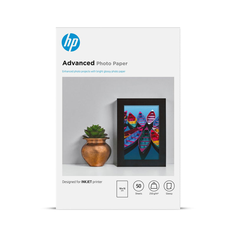 HP Advanced FSC Photo Paper, Glossy, 50 sheets/10 x 15 cm (9RR50A)