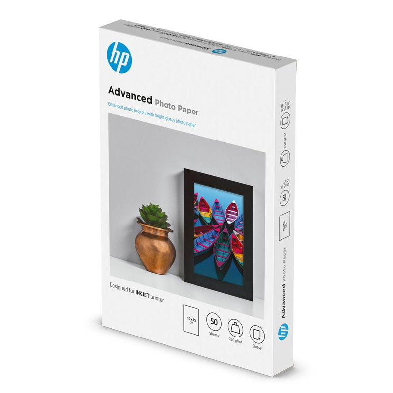 HP Advanced FSC Photo Paper, Glossy, 50 sheets/10 x 15 cm (9RR50A)